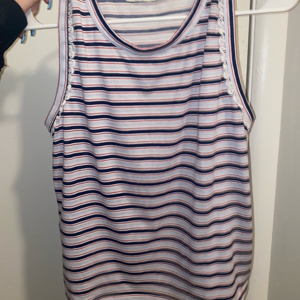Super cute red white and blue tank.
